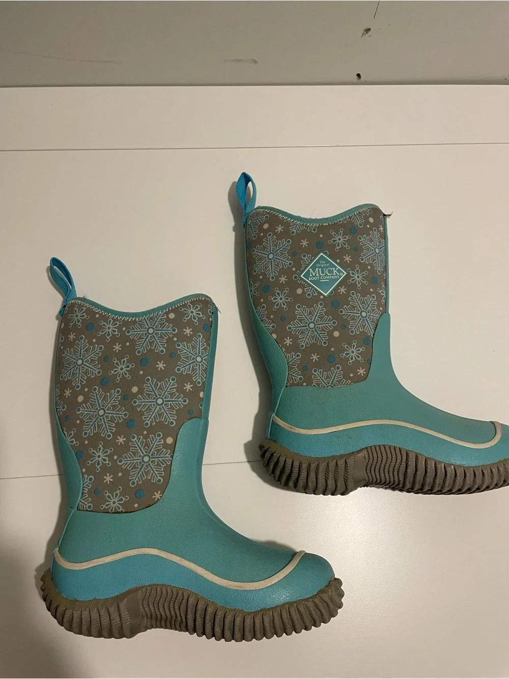 The Original Muck Boot Kids Aqua Snowflake Size 11 Waterproof Winter Weather